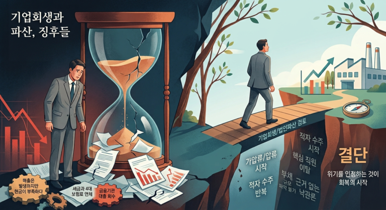 기업회생과 파산의 징후들이 나타나면 결단해야 한다