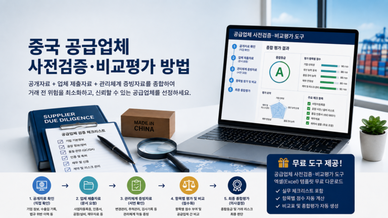ai활용,중국공급업체 비교평가 방법 설명