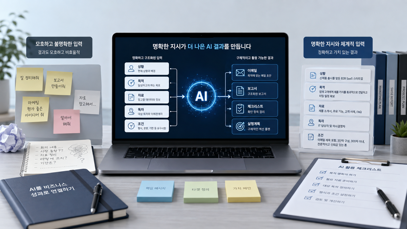 AI의 지혜로운 활용은배경과 목적, 요구사항 제시