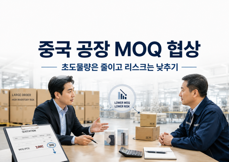 MOQ협상의 중요성과 방법을 설명