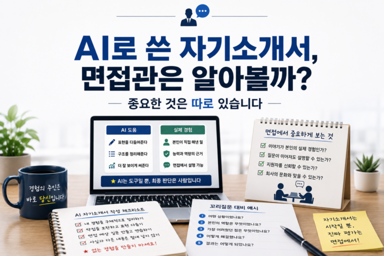 ai로 쓴 자기소개서에 대한 면접관 평가