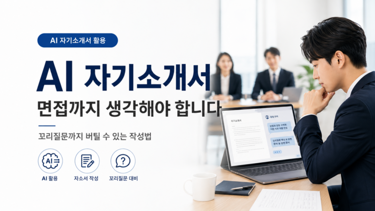 AI의 자기소개서 활용을 어디까지 할 것인지 설명하는 이미지