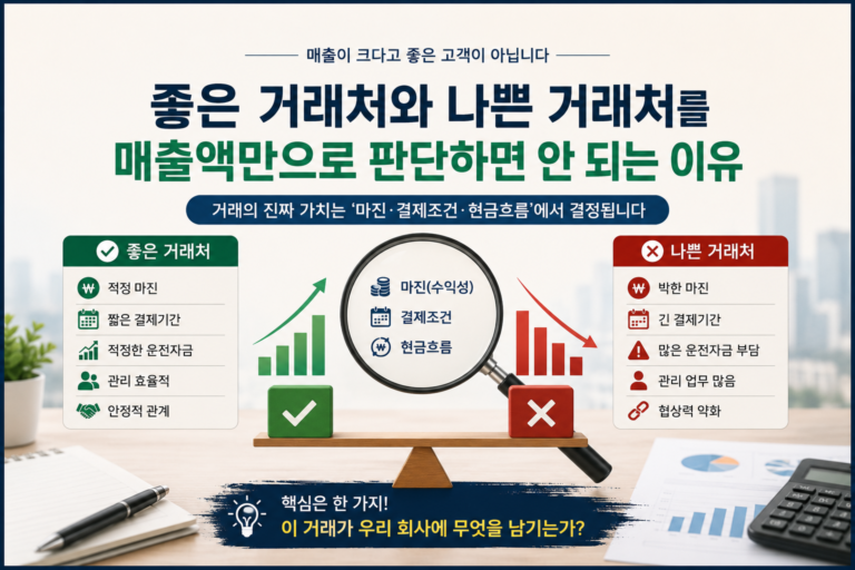 좋은 거래처와 나쁜 거래처를 매출액으로만 판단하면 안되는 이유