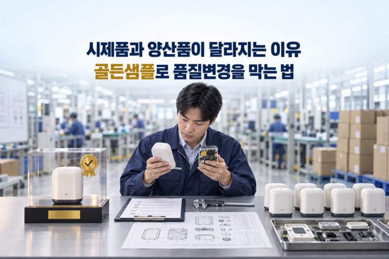 골든샘플로 양산품질을 지키는 의미를 설명