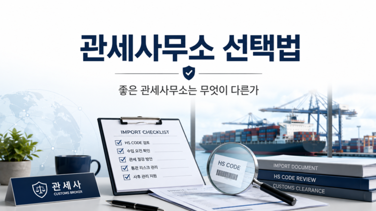 관세사무소 선정방법