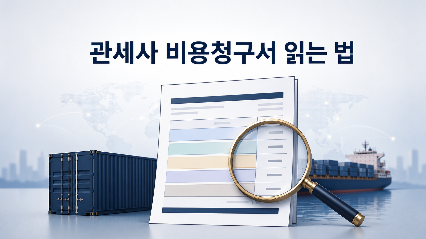 관세사 비용청구서 읽는 법을 설명
