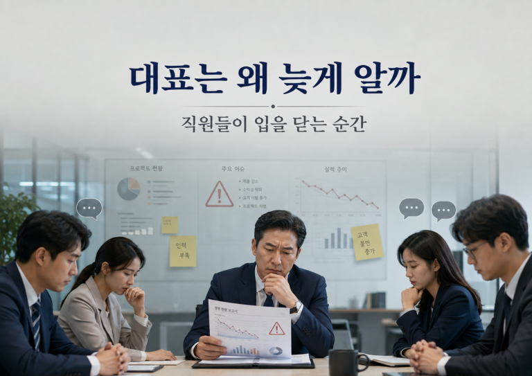 대표가 문제를 늦게 알게 되는 이유