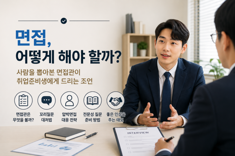 면접관이 설명하는 면접요령 이미지