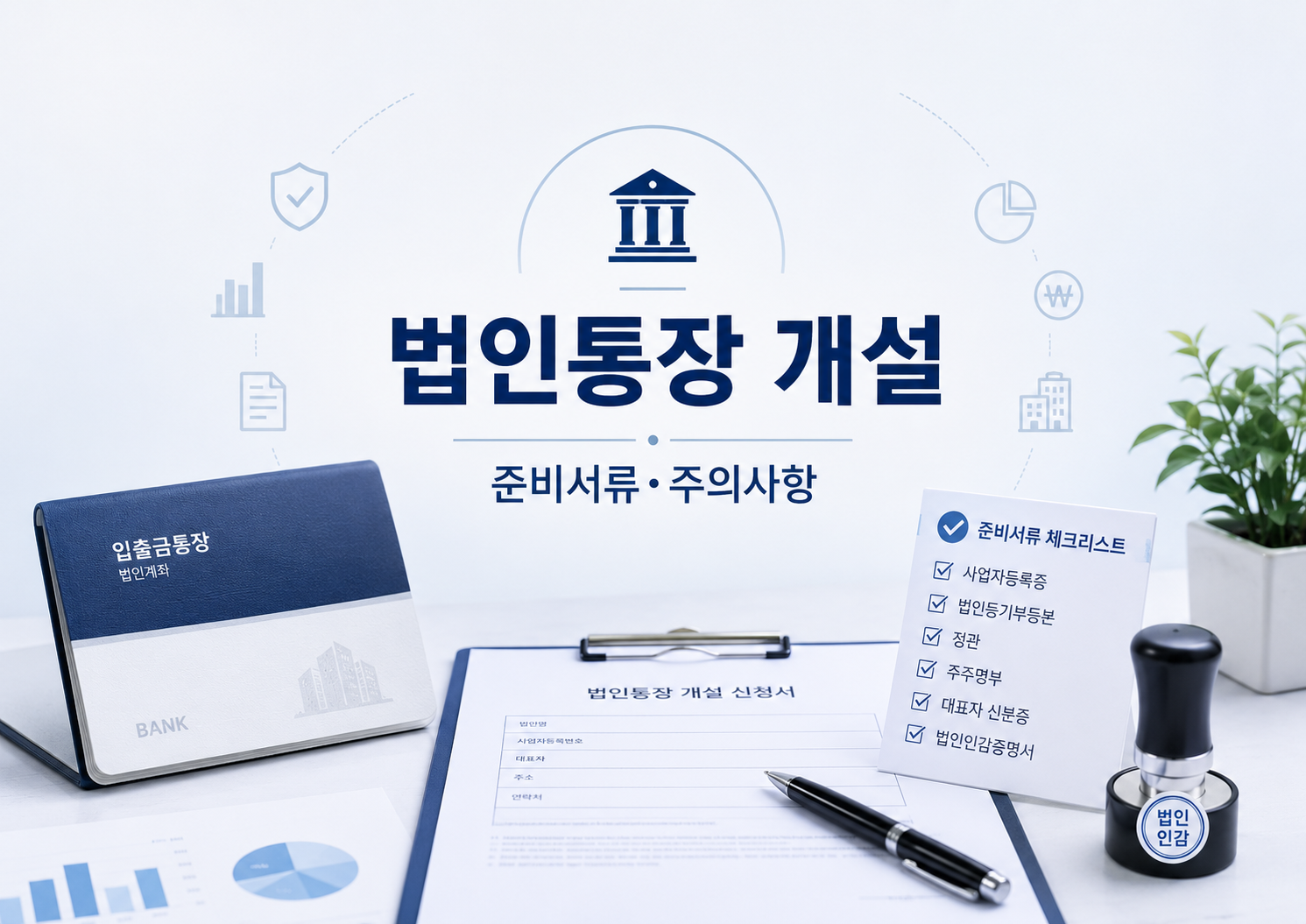 법인통장 개설방법을 설명하는 이미지