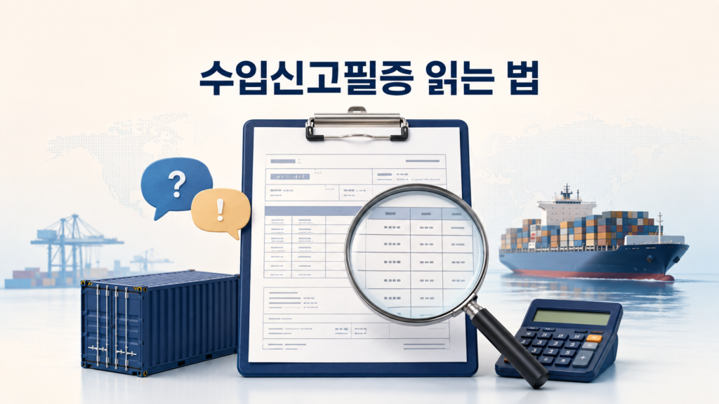 수입신고필증 읽는 법을 설명