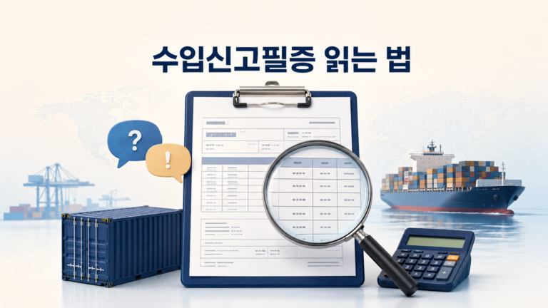 수입신고필증 읽는 법을 설명
