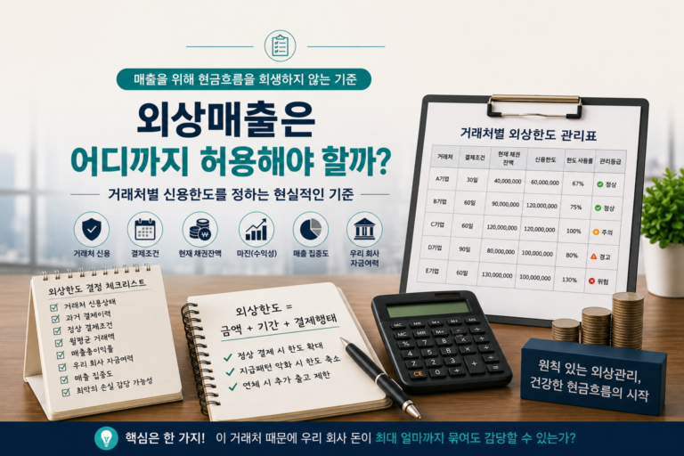 거래처 외상매출 관리 및 신용한도 관리방안 설명