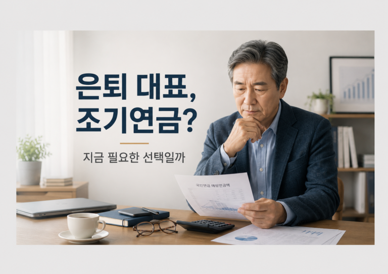 은퇴 대표자의 조기연금수령 검토 설명 이미지