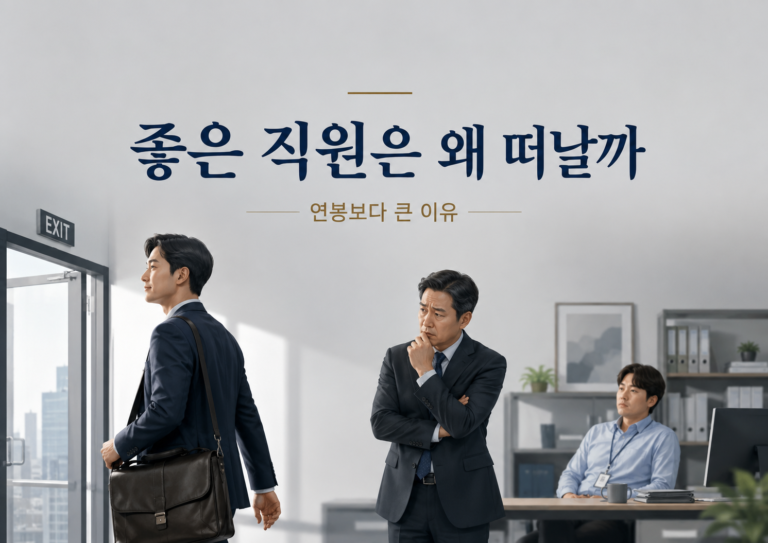 좋은 직원이 떠나는 이유를 설명하는 이미지