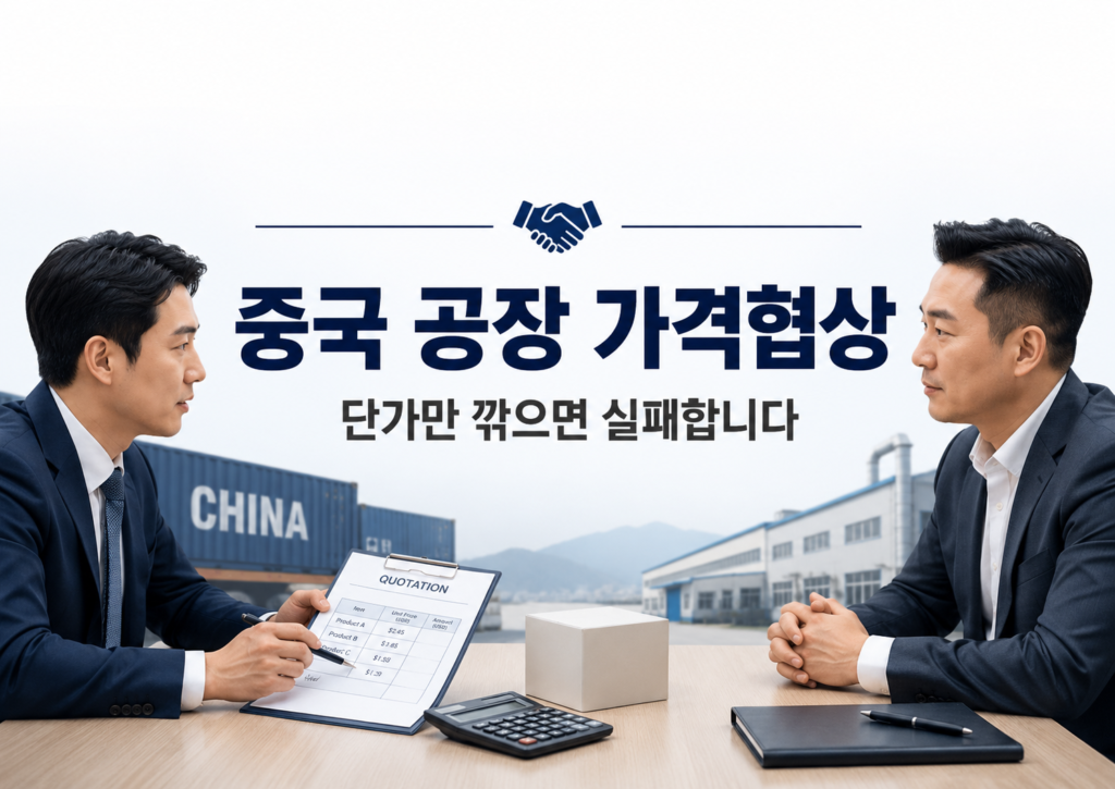 중국공장 가격협상 설명 이미지