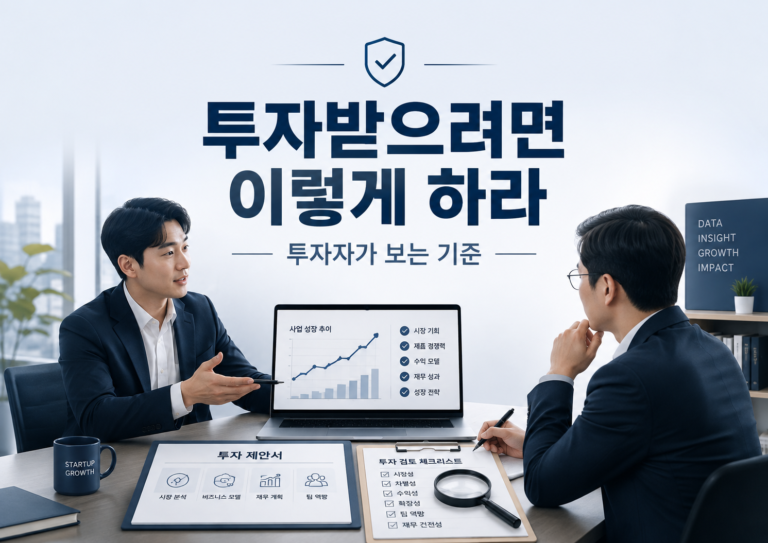 투자희망기업의 준비사항을 설명하는 이미지