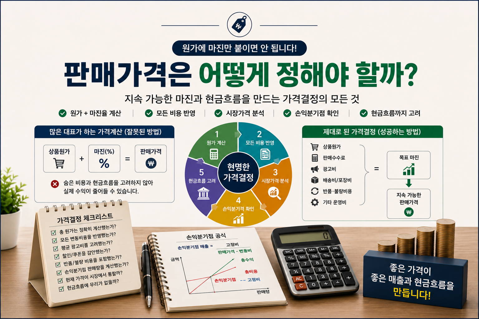 판매가격 결정방법을 설명