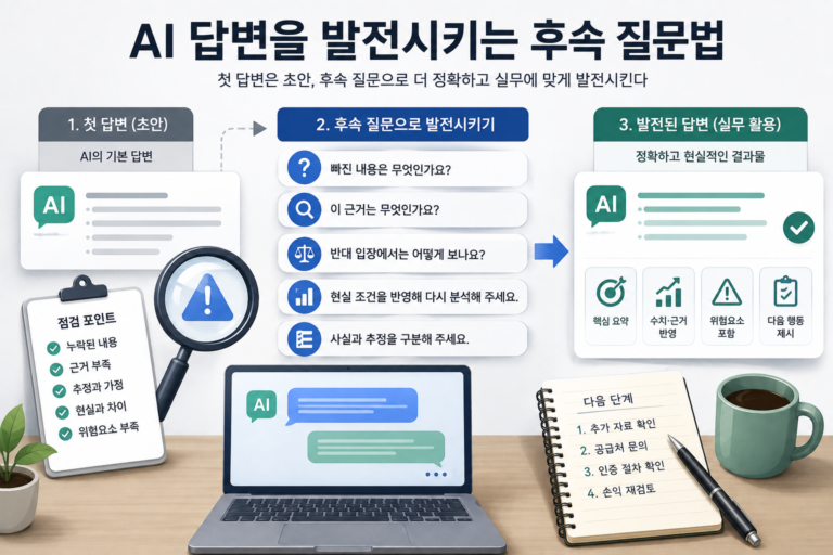 AI답변을 발전시키는 후속질문법