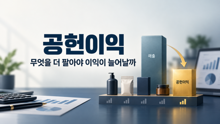 공헌이익을 설명
